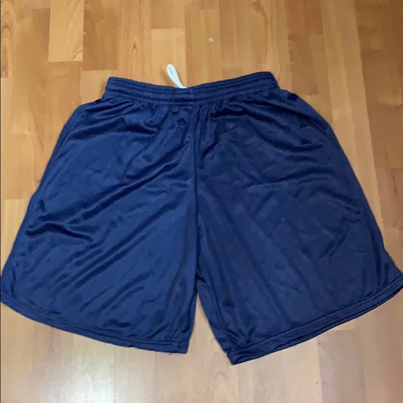 Navy blue mesh basketball shorts - Picture 1 of 3